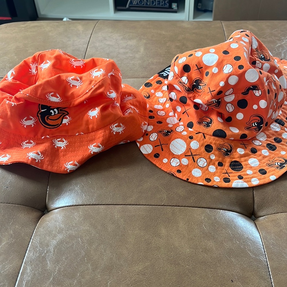 Two 2X Baltimore Orioles SGA bucket hats